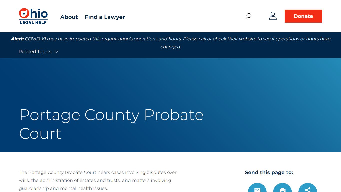 Portage County Probate Court | Ohio Legal Help